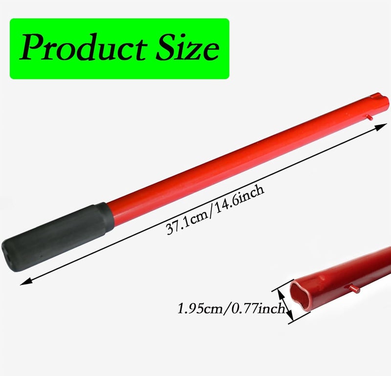 MDDEYEMEFO Horizontal Hydraulic Jack Handle Replacement, 2 Ton Jack Handle Replacement Kit for Automotive Car/Red - Image 2